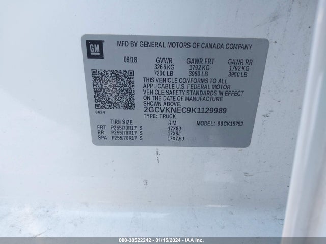 Chevrolet Silverado 1500 Ld Wt 2019 2GCVKNEC9K1129989 Image 9