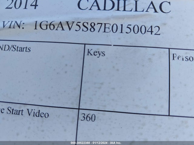 Cadillac Cts Vsport Premium 2014 1G6AV5S87E0150042 Image 9