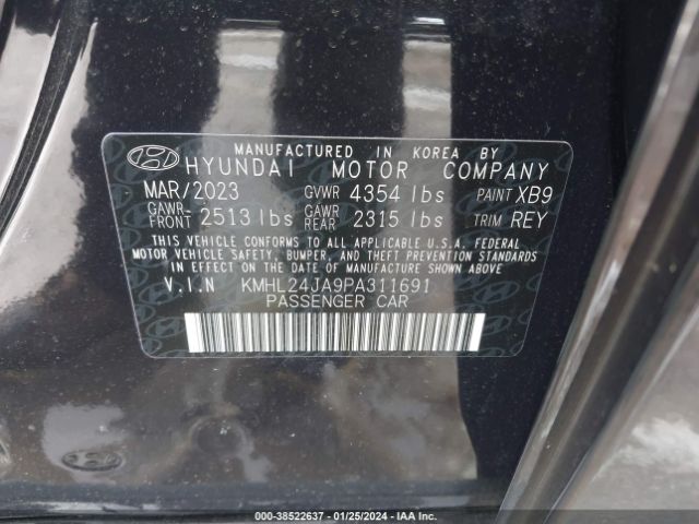 KMHL24JA9PA311691 Hyundai SONATA SE