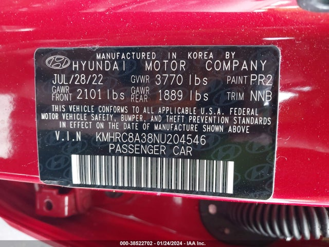 Hyundai Venue Limited 2022 KMHRC8A38NU204546 Image 9