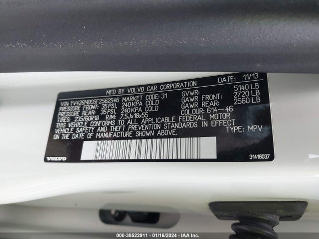 Volvo Xc60 T5 Premier Plus 2015 YV426MDC6F2562546 Image 9