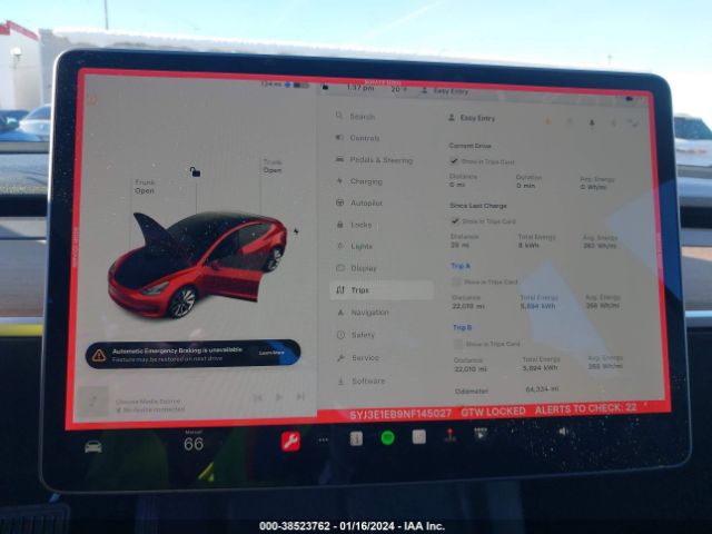 5YJ3E1EB9NF145027 Tesla Model 3 Long Range Dual Motor All-wheel Drive