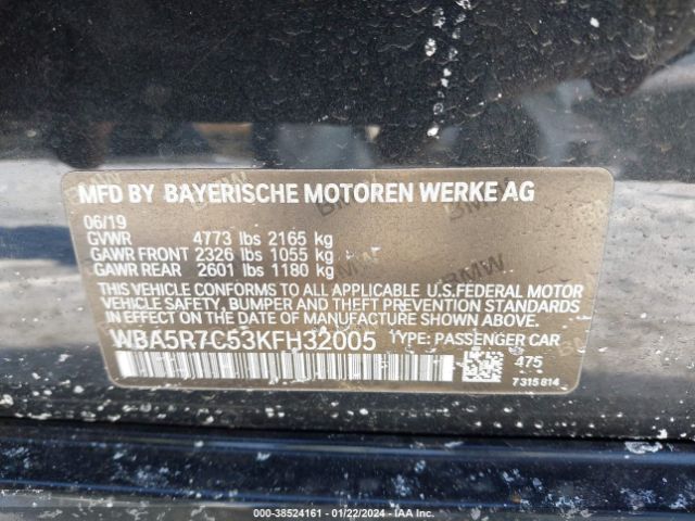 WBA5R7C53KFH32005 BMW 330i Xdrive