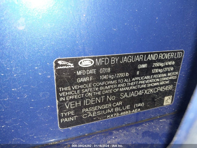 2019 JAGUAR XE SAJAD4FX2KCP45498 Photo 8