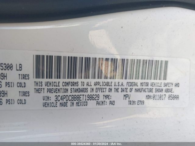 3C4PDCBB8ET198629 Dodge Journey Sxt