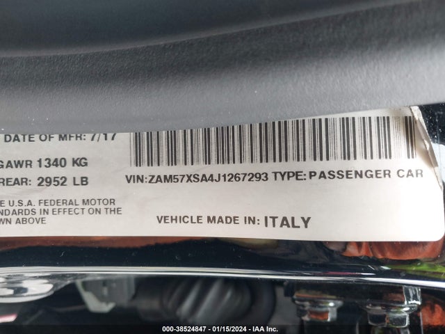 ZAM57XSA4J1267293 Maserati Ghibli