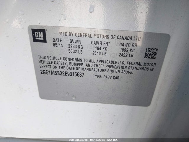 Cadillac XTS LUXURY 2014 2G61M5S32E9315637 Image 9