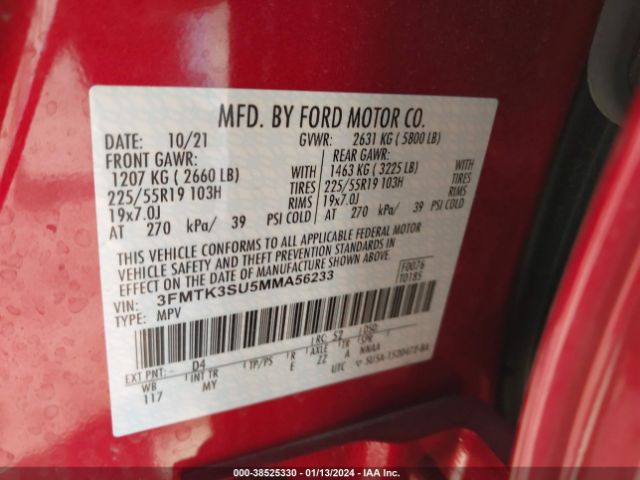 2021 FORD MUSTANG MACH-E 3FMTK3SU5MMA56233 Photo 8