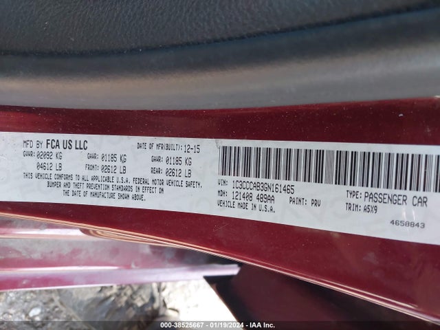 1C3CCCAB3GN161465 Chrysler 200 Limited