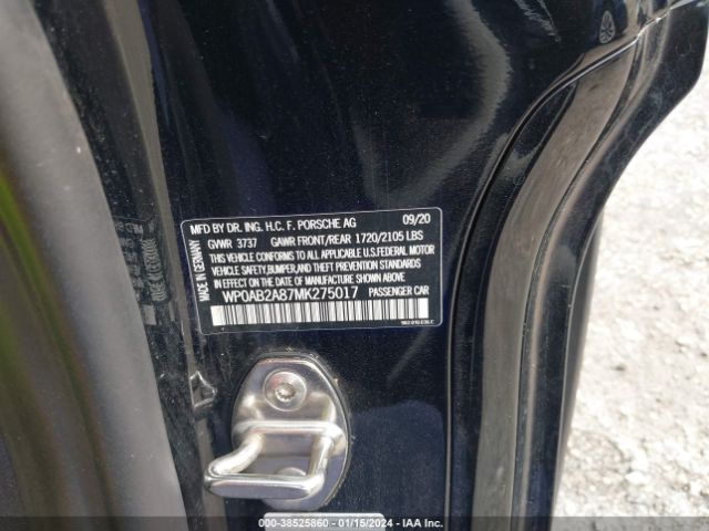 2021 PORSCHE 718 CAYMAN WP0AB2A87MK275017 Photo 8