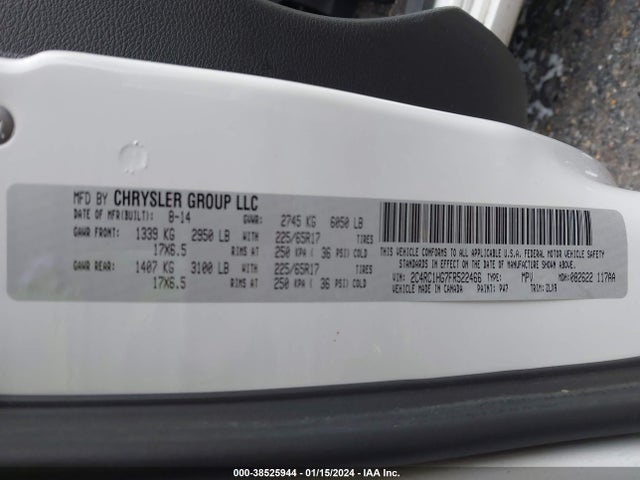 2C4RC1HG7FR522466 Chrysler Town & Country S