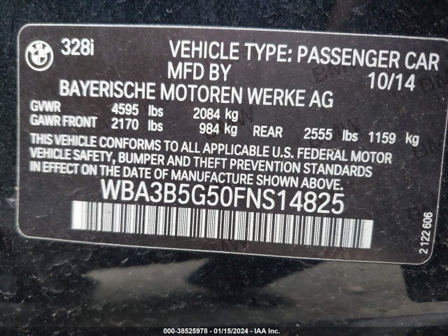WBA3B5G50FNS14825 BMW 328i Xdrive
