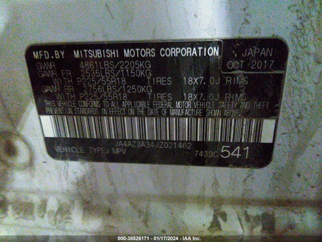 Mitsubishi Outlander Le 2018 JA4AZ3A34JZ021462 Image 9