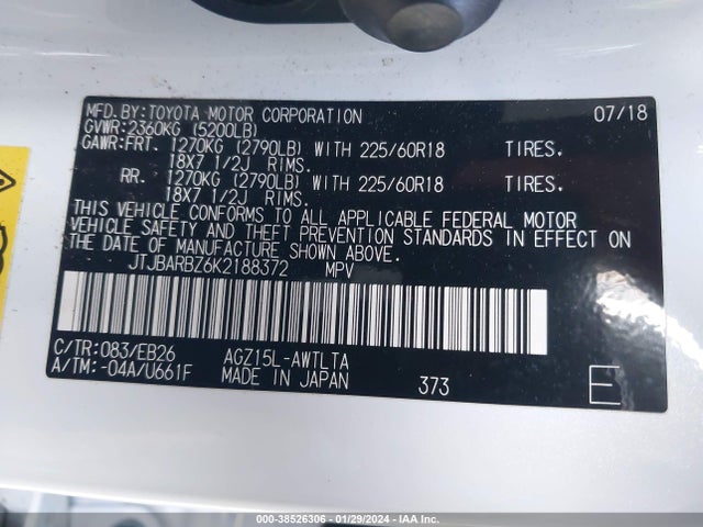 JTJBARBZ6K2188372 Lexus Nx 300 F Sport