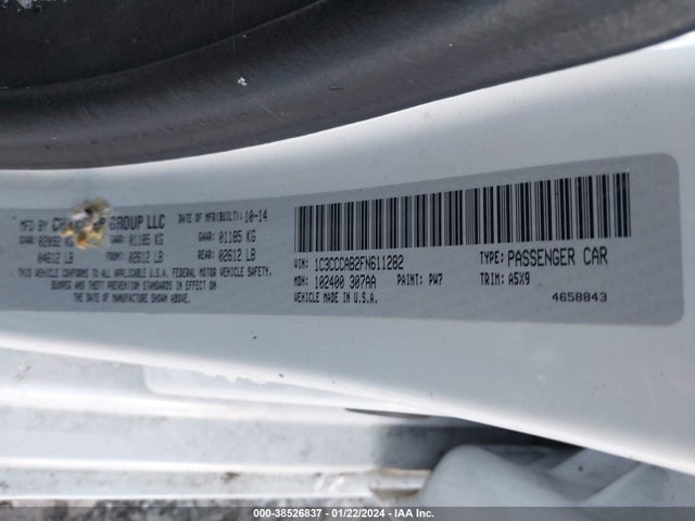 Chrysler 200 Limited 2015 1C3CCCAB2FN611282 Image 9