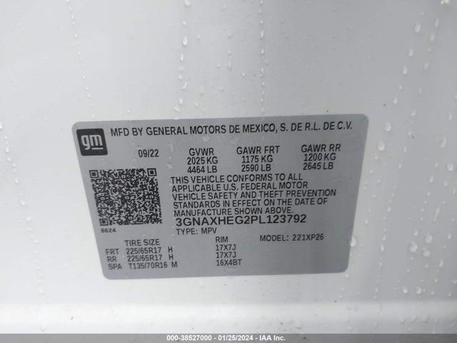 Chevrolet Equinox Fwd Ls 2023 3GNAXHEG2PL123792 Image 9