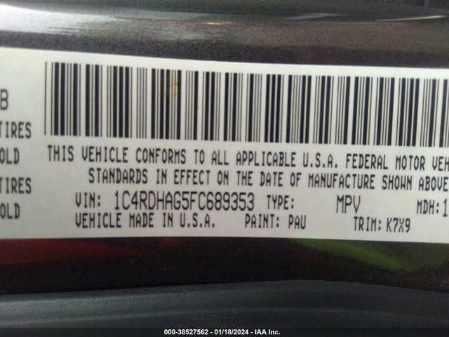 Dodge Durango Sxt 2015 1C4RDHAG5FC689353 Image 9