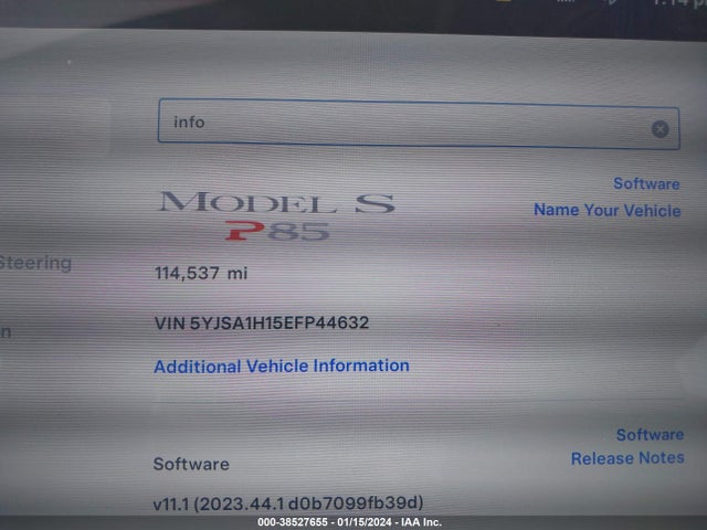 Tesla MODEL S 2014 5YJSA1H15EFP44632 Image 19