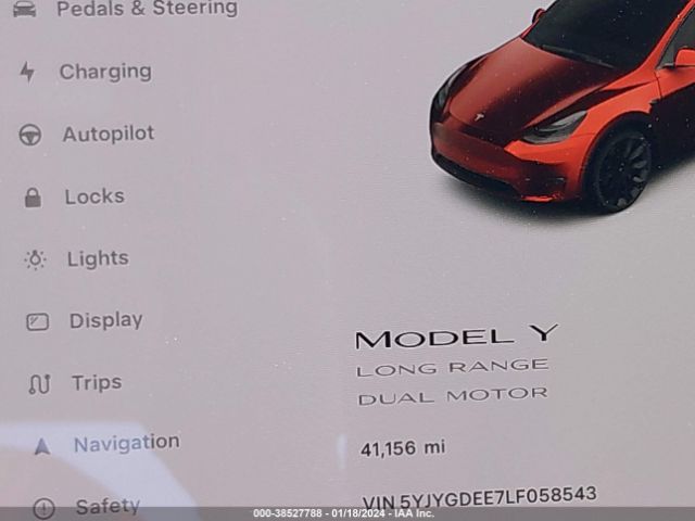 5YJYGDEE7LF058543 Tesla Model Y Long Range Dual Motor All-wheel Drive