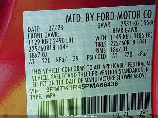 Ford Mustang Mach-E 2023 3FMTK1R45PMA66436 Image 43