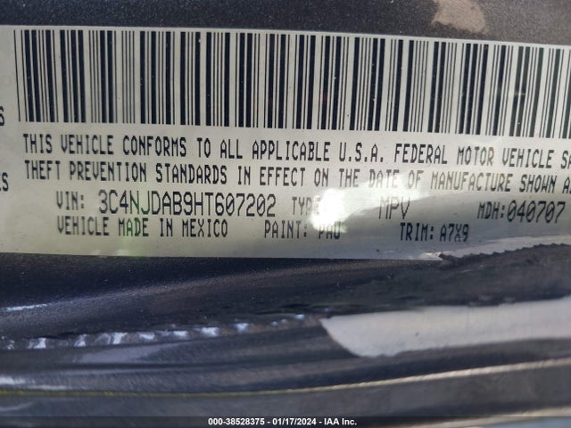3C4NJDAB9HT607202 Jeep New Compass Sport 4x4