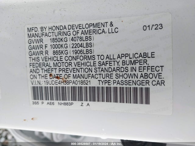 Acura Integra A-spec Package 2023 19UDE4H38PA018521 Image 9