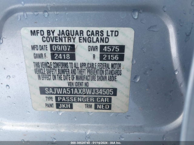 2008 JAGUAR X-TYPE SAJWA51AX8WJ34505 Photo 8