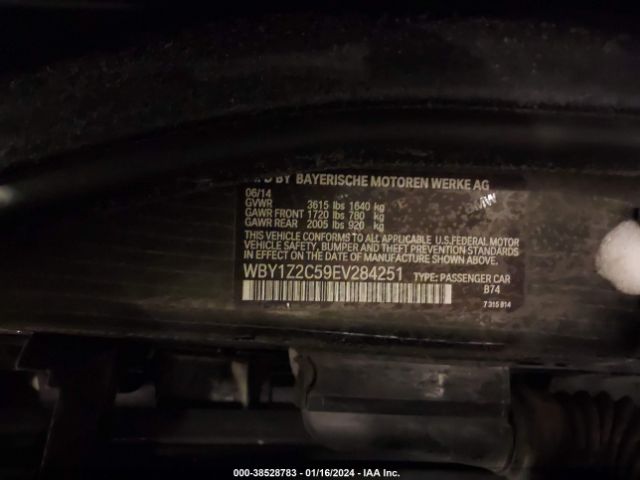 WBY1Z2C59EV284251 BMW I3