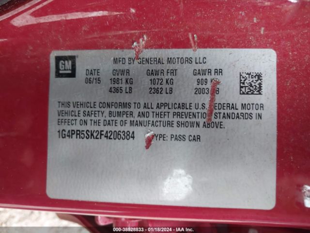 1G4PR5SK2F4206384 Buick Verano Convenience Group