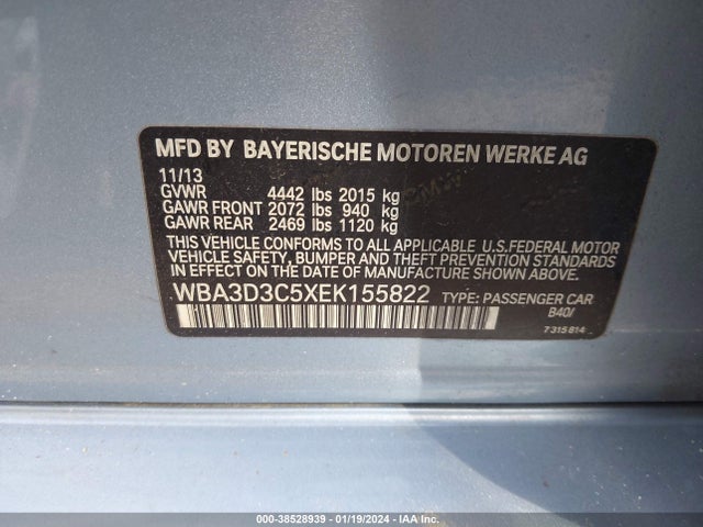 WBA3D3C5XEK155822 BMW 328D