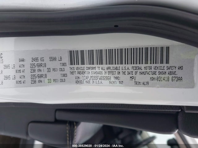 Jeep Cherokee Limited 2015 1C4PJMDS5FW692860 Image 9