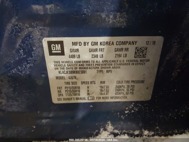 2019 BUICK ENCORE KL4CJESB9KB823081 Photo 8