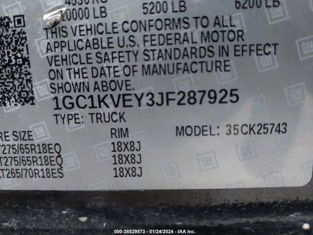 Chevrolet Silverado 2500hd Lt 2018 1GC1KVEY3JF287925 Image 9
