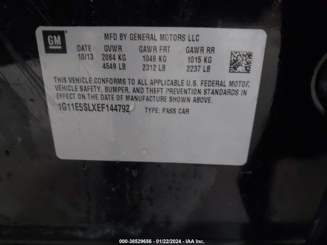 Chevrolet MALIBU 2LT 2014 1G11E5SLXEF144792 Image 9