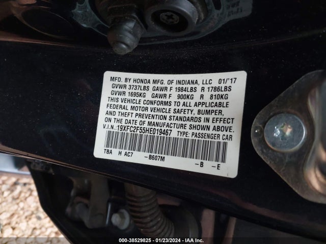 Honda Civic Lx 2017 19XFC2F55HE019467 Image 9
