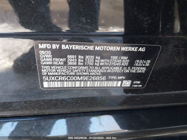 5UXCR6C00M9E26856 BMW X5 Xdrive40i