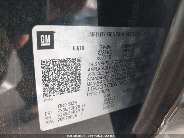 Chevrolet Colorado Lt 2019 1GCGTCEN2K1273725 Image 9
