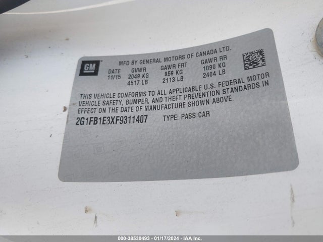 Chevrolet Camaro 2ls 2015 2G1FB1E3XF9311407 Image 9