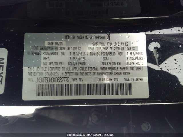 JM3KFBDM0K0632779 Mazda Cx-5 Grand Touring