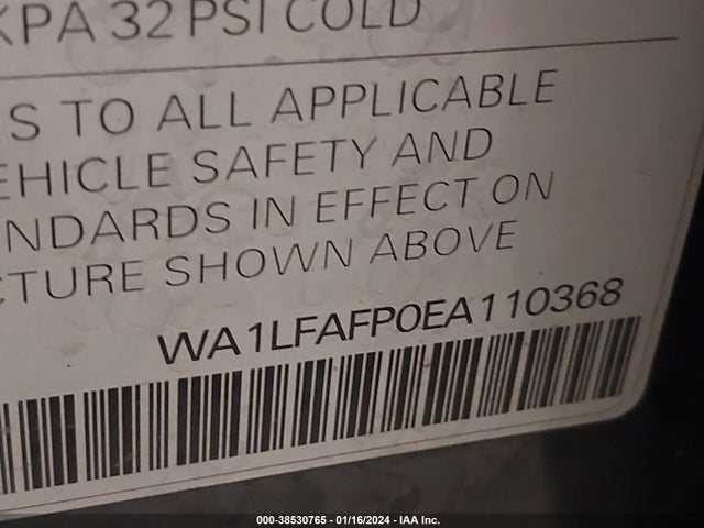 WA1LFAFP0EA110368 Audi Q5 2.0t Premium