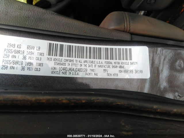 Dodge Durango Sxt Awd 2018 1C4RDJAG4JC483120 Image 9