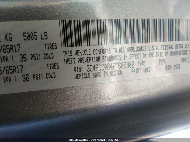 Dodge JOURNEY SE 2015 3C4PDCAB4FT605302 Image 9
