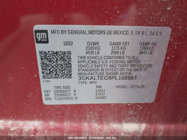 GMC Terrain Awd Sle 2023 3GKALTEG9PL168563 Image 9