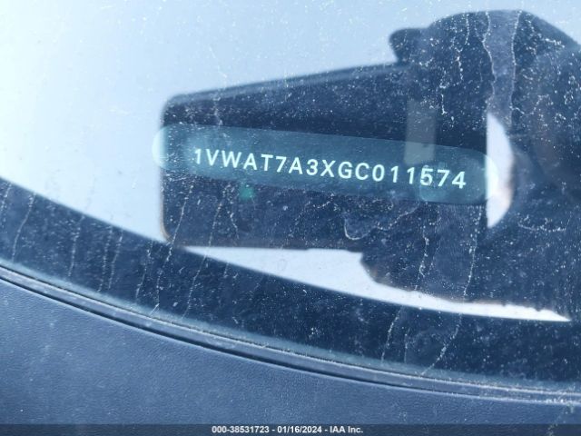 1VWAT7A3XGC011574 Volkswagen Passat 1.8t S