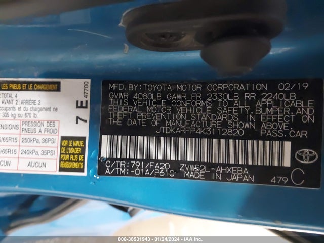 Toyota Prius Prime Plus 2019 JTDKARFP4K3112820 Image 9