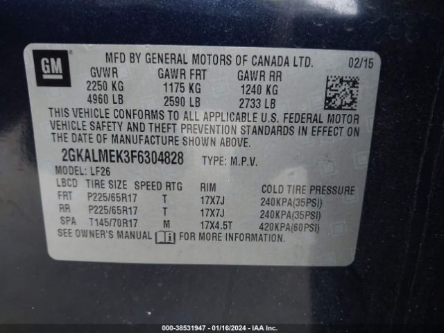 2GKALMEK3F6304828 GMC Terrain Sle-1