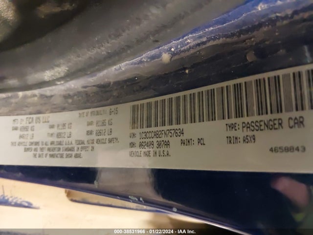 Chrysler 200 Limited 2015 1C3CCCAB2FN757634 Image 9