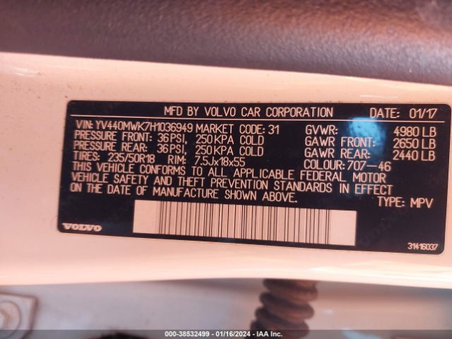 YV440MWK7H1036949 Volvo V60 Cross Country T5