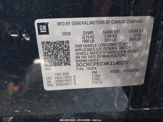 Chevrolet Silverado 1500 Ld Lt 2019 2GCRCPEC4K1140277 Image 9
