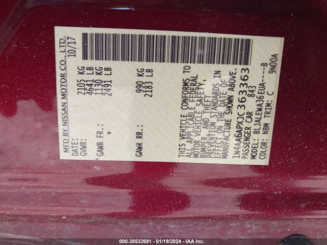 1N4AA6APXJC363363 Nissan Maxima 3.5 Sl